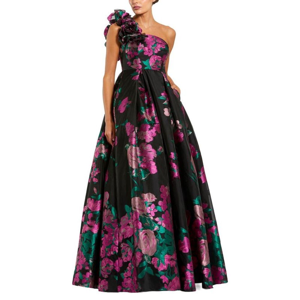 Mac Duggal Womens Brocade Ball Gown